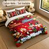 Christmas Theme Personalized 3Pcs Bedding Set Custom Text & Name 1 Sheet 2 Pillowcases Household Bedding 1pc