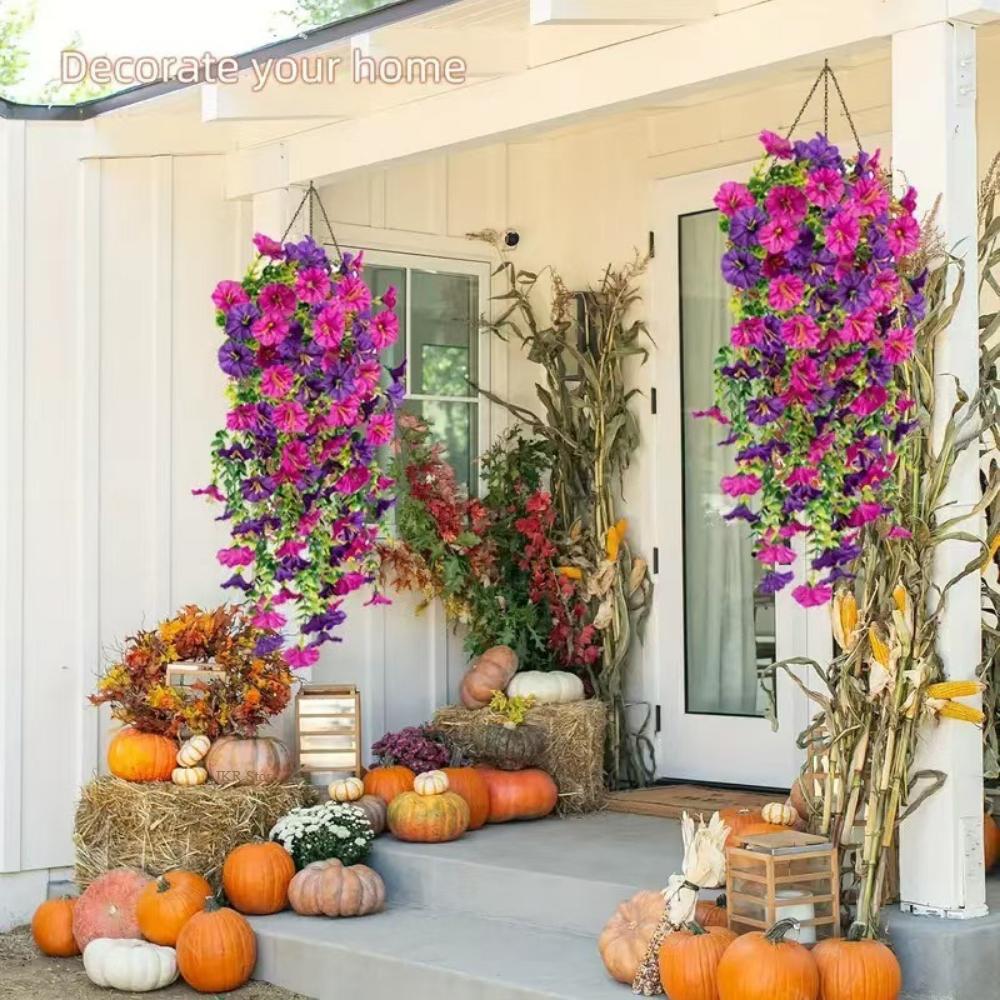 Artificial Flower New Artificial Hanging Flowers and Plants Easter Decoration UV-resistant and Realistic Room Decor Wedding
