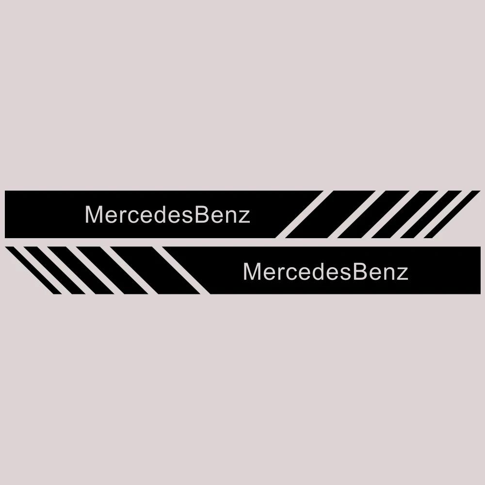 2PCS Car Badge Rearview Mirror Decor Sticker Vehicle Body Refit Decal for Mercedes Benz Amg W205 W211 W204 W212 W213 W203 W176