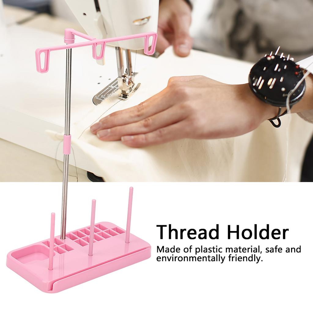 Domestic 3 Cones Embroidery Thread Holder Spool Stand Pink Sewing Machine Accessories