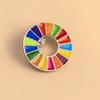 Creative Sustainable Development Goals Brooch Badge Banquet Scarf Pins United Nations SDGs Rainbow Pin Clothes Lapel