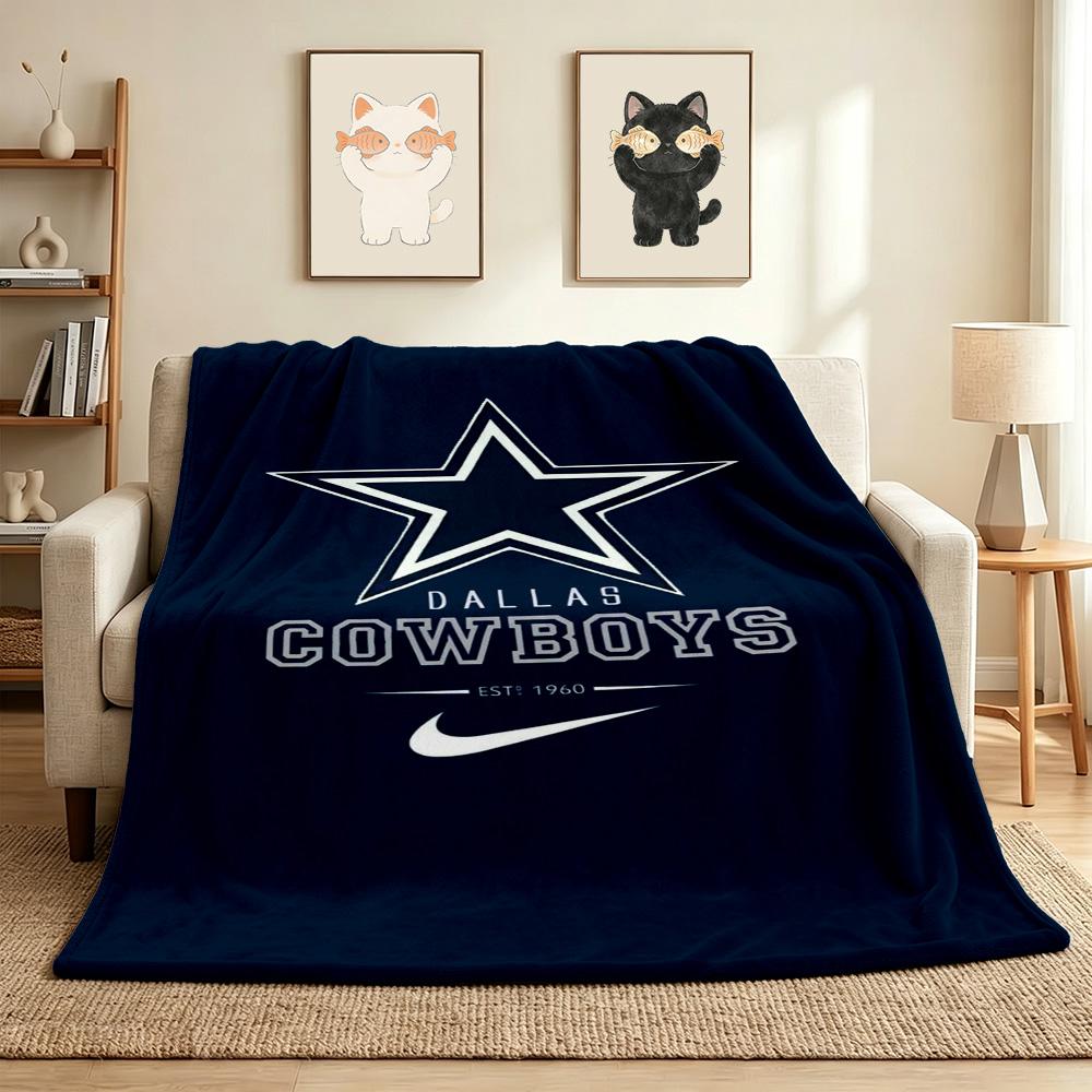 Cowboys Star Throw Blanket Flannel Blanket Soft Warm Sofa Bed Camping home Decor Unique Christmas Gift C1027