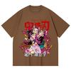 230 g/m² 100% Baumwolle Demon Slayer V72 Nezuko Aufdruck Unisex Schweres Baumwoll-T-Shirt