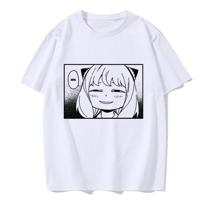 Y2k Shirt Anya Forger spy x family Anime T Shirt Kawaii Cartoon Mens/Women Tops Harajuku Unisex Fashion Streetwear Manga Tshirt