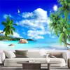 Sea Beach Mural Natural Scenery 3d Wallpaper Living Room Bedroom Ocean Beach Wallpapers Home Decor