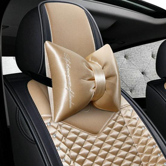 Car Headrest Cartoon Pillow – Goddess Lady Waist Cushion & Support