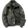 Winterjacke aus Lammwolle mit Revers für Herren, Fleece, verdickte Baumwollpolsterung, Pilotenjacke für mittleres und junges Militär