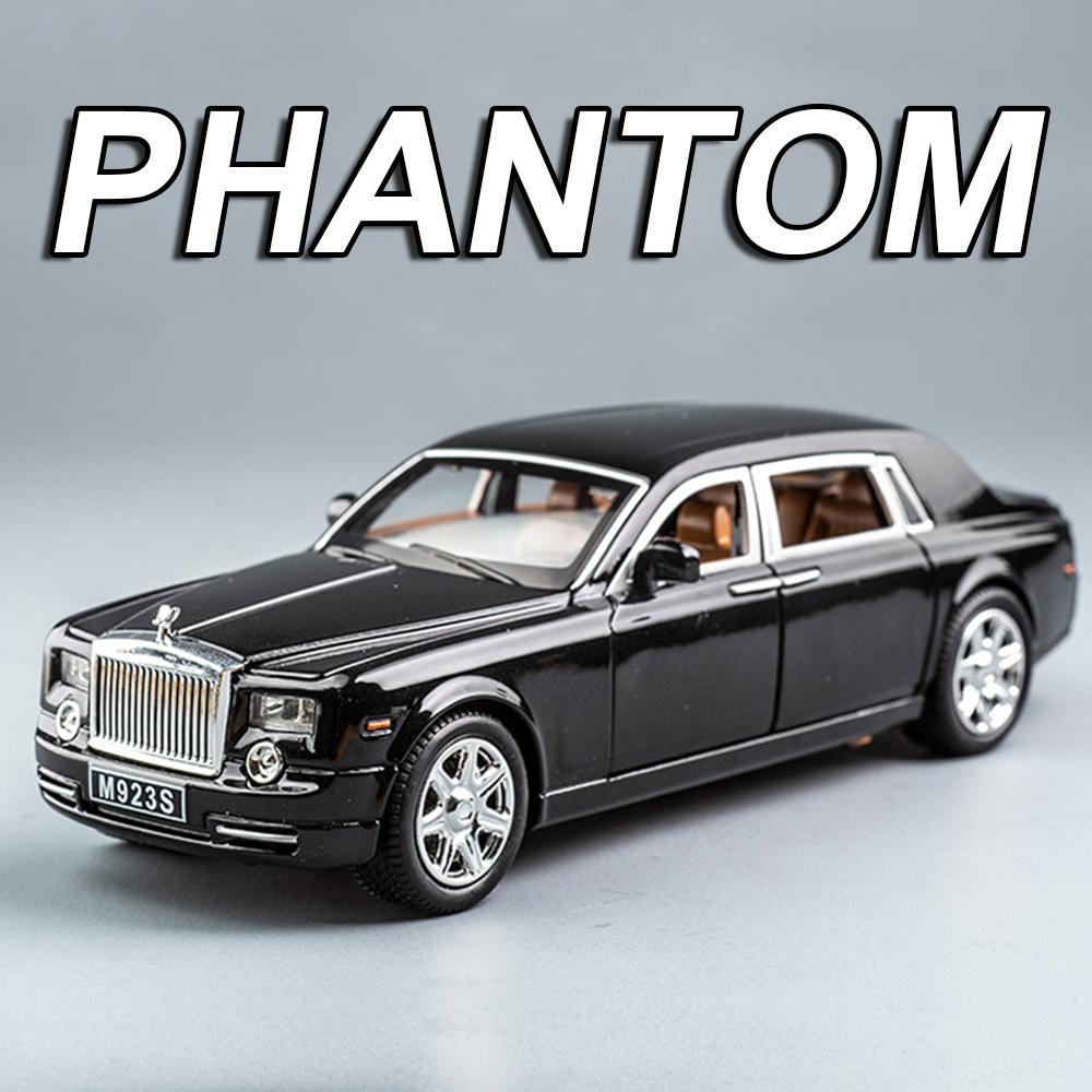 1:24 Scale Phantom Spectre Cullinan Model Toy Vehicles Alloy Diecast Sound Light Doors Opened Pull Back Birthday Gifts for Kids