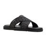 Womens/Ladies Floral Pattern Raffia Flat Slides