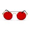 Metal Round Steampunk Rimless Sunglasses