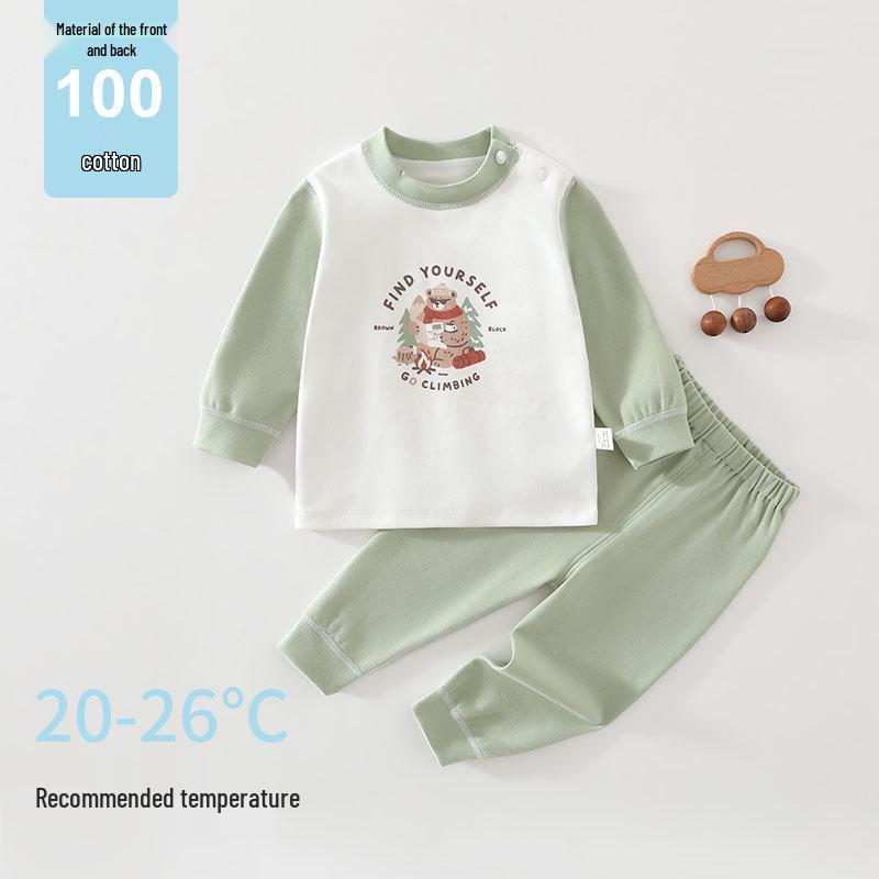 Autumn Baby Sleepwear Set: Quiet Time Pajamas & Base Layer Pants for Boys & Girls