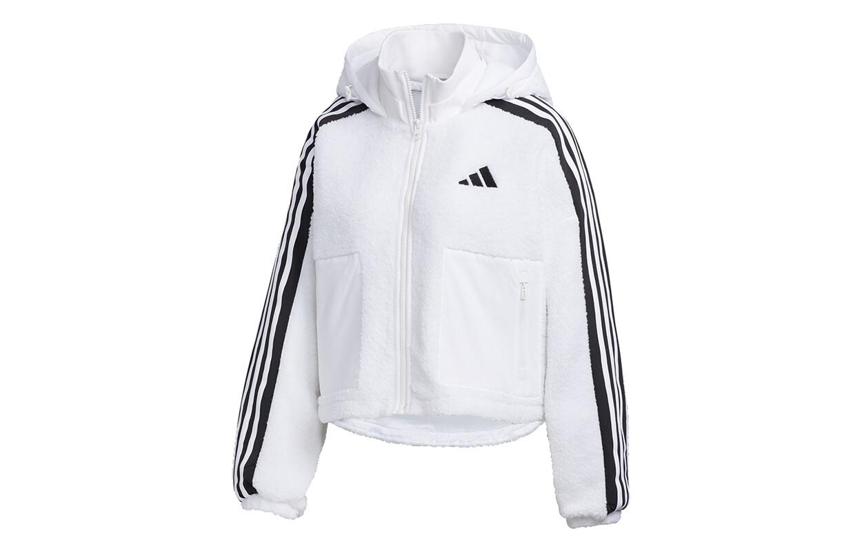 adidas Color Block Sherpa Warm Casual Hooded Jacket GM1424 XXL