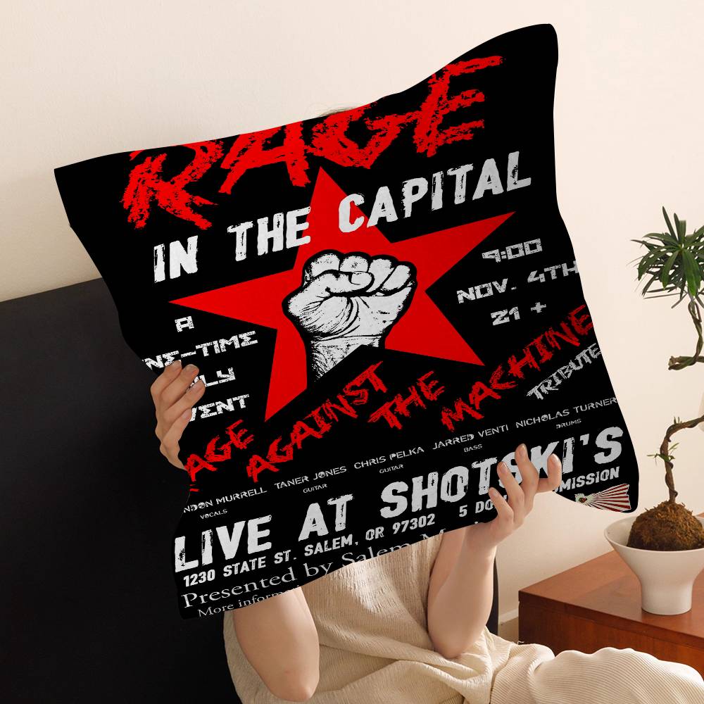 Rock Band Rage Against The Machine Classic Pillow Cover Design Cushion Cover Decor Holiday Decorati