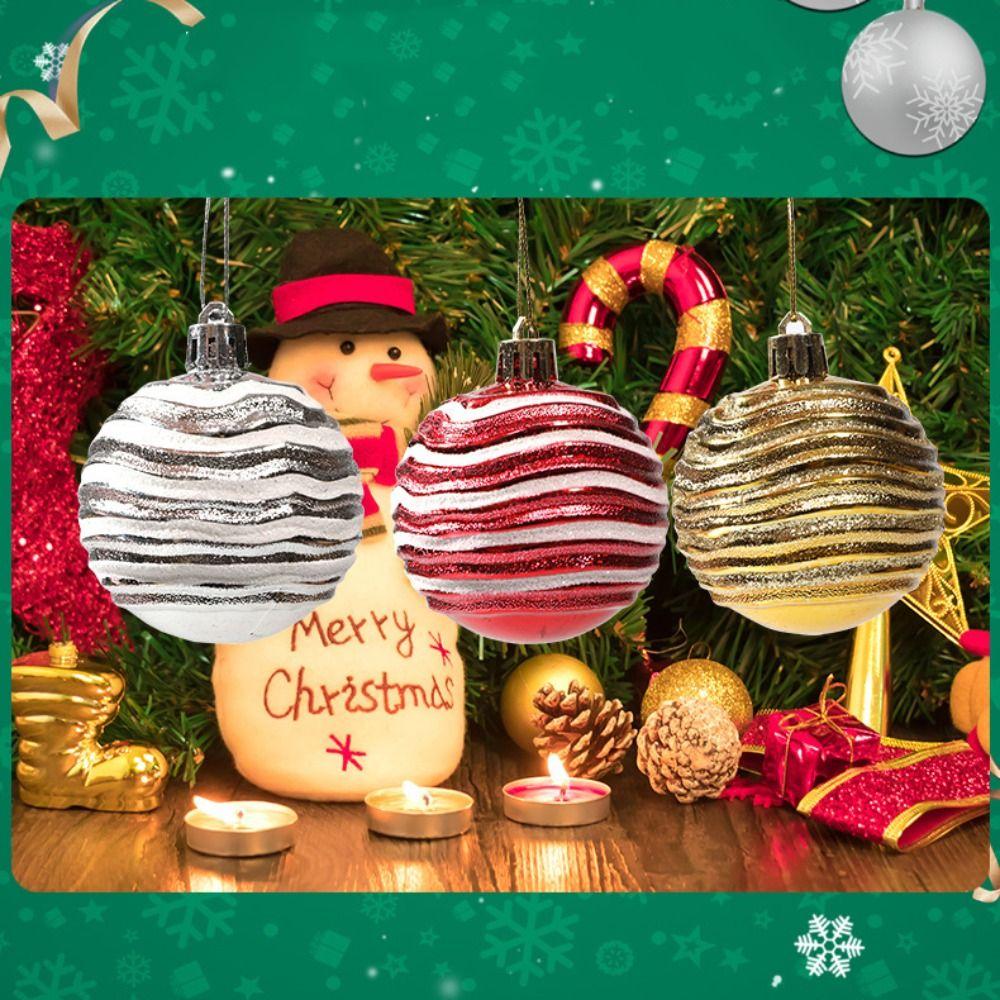 12pcs Creative Christmas Ball Delicate Hanging Ornament DIY Supplies Christmas Tree Pendant  Wedding