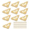 10pcs Furniture Gasket Vintage Metal Corner Protector Gold Metal Corner Protectors Mounting Nails Corner Guards Wooden Box