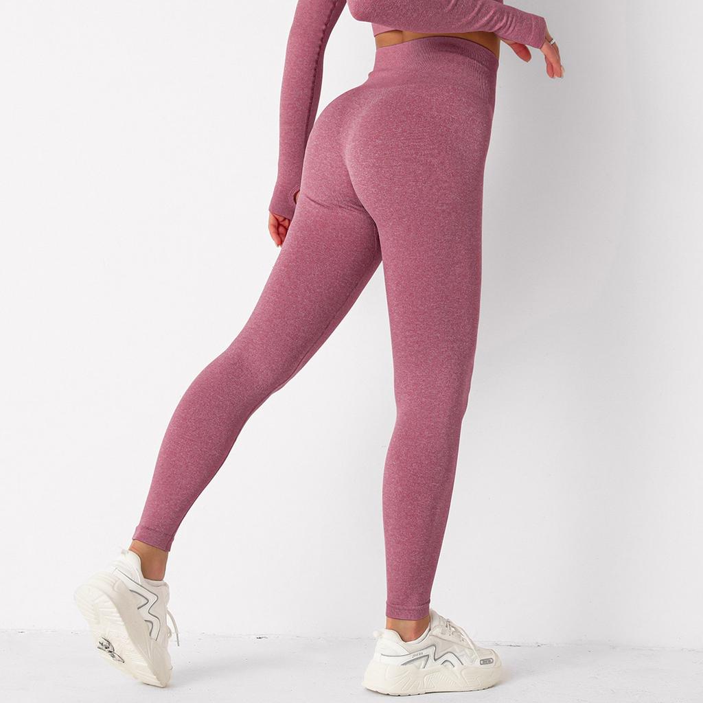 Women's Color Seamless Knitting Tight Fitting Tight Buttocks Yoga Pants