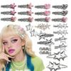 Mode 2000er Haarspangen Set mit 25 Metall Sternen-Haarnadeln mit Fransen für Damen Mädchen Trendiger Look