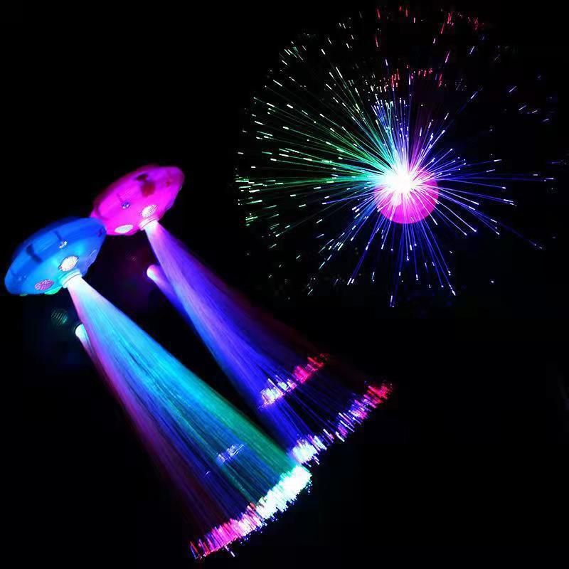 Farbige LED-Faseroptik-Licht-Nachtlampe, Urlaub, Weihnachten, Hochzeit, Dekoration, Sterne leuchten im Dunkeln, Kinderspielzeug, Nachtlampen