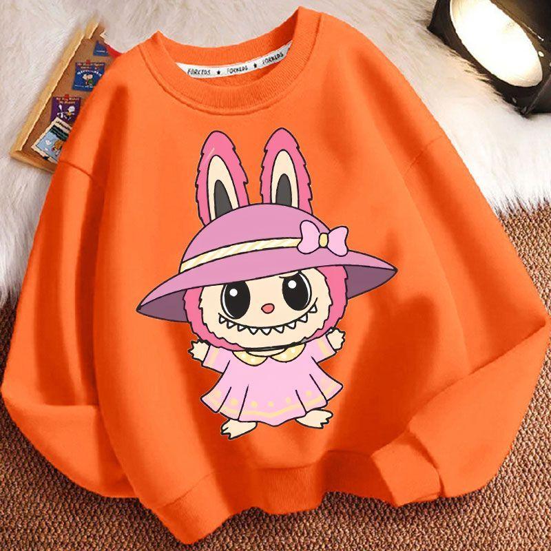 Children's Round-neck Hoodie, Long-sleeved, Fashionable and Loose Coat for Boys and Girls In Spring and Autumn