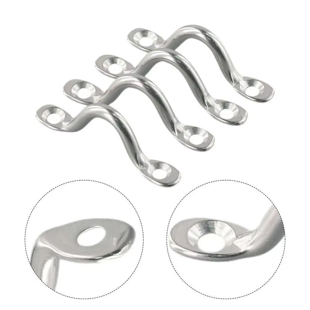 4Pcs 5/6/8mm Wire Eye Straps 316 Stainless Steel Deck Loop Canopy Engines Accessories