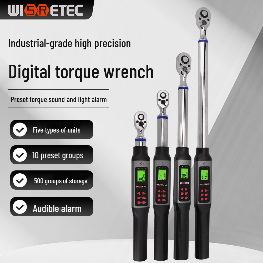 High-Precision Digital Torque Wrench, 0.06-340Nm, Adjustable, with Electronic Display