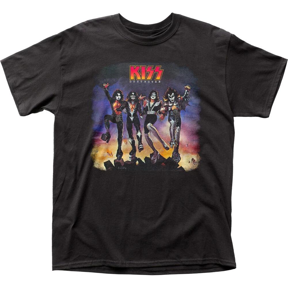 Kiss  Destroyer  100% Cotton T-shirt Mens Tees Top - Free Shipping 4XL