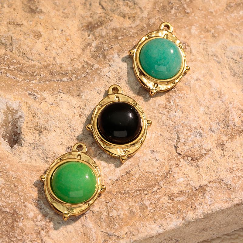Maillard Style Multicolor Natural Stone Oval and Irregular Pendant, Necklace, Earrings, and Bracelet Accessories