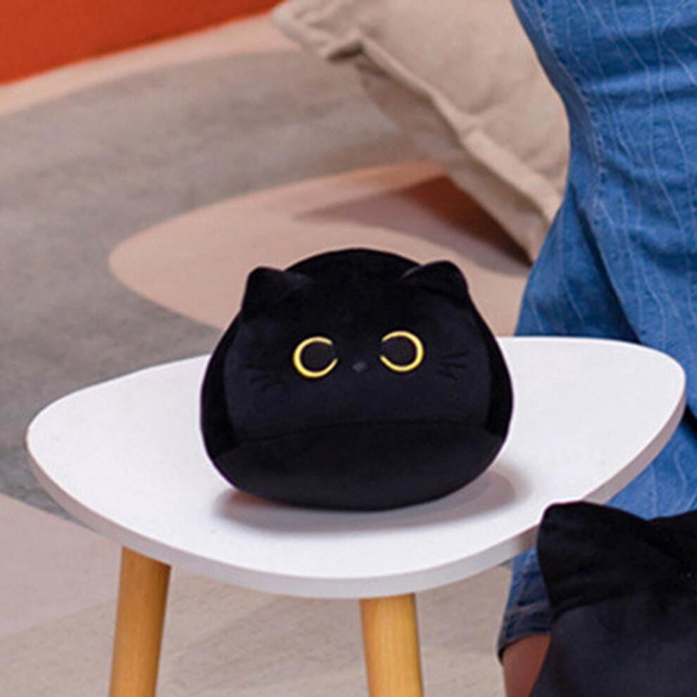 Black Cat Stuffed Doll Companionship Elastic Pillow Cushion for Gift