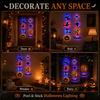 Halloween LED-Silhouet Muurstickers 3D Hol Ontwerp Met LED-Verlichtingseffecten Voor Trick-or-Treat Feest Achtergronden