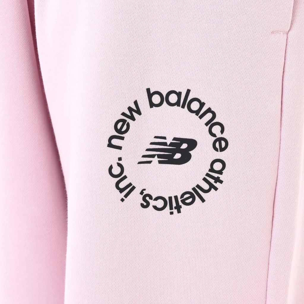 Športové nohavice MEY Century z francúzskej froté látky s grafikou [New Balance] Dámske (Fleece Fleece) (WP43507) (Stredne ružová)