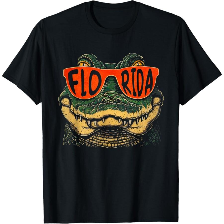 Graphic Florida Name Styles Retro Florida Spirit Evergreen T-Shirt S