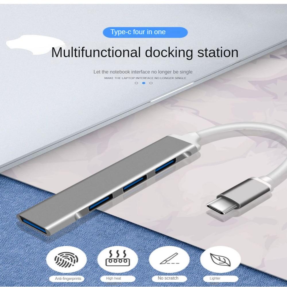 Doca de expansão USB3.0, doca de expansão HUB, divisor de computador multifuncional de um para quatro, expansor Typec
