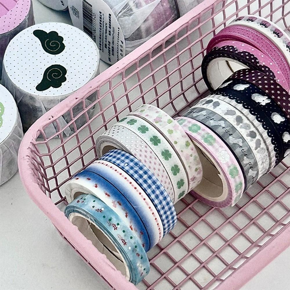 Adhesive Washi Tape Set 4 Rolls Scrapbooking Tape Retro Decorative Tape Notebook Decoration