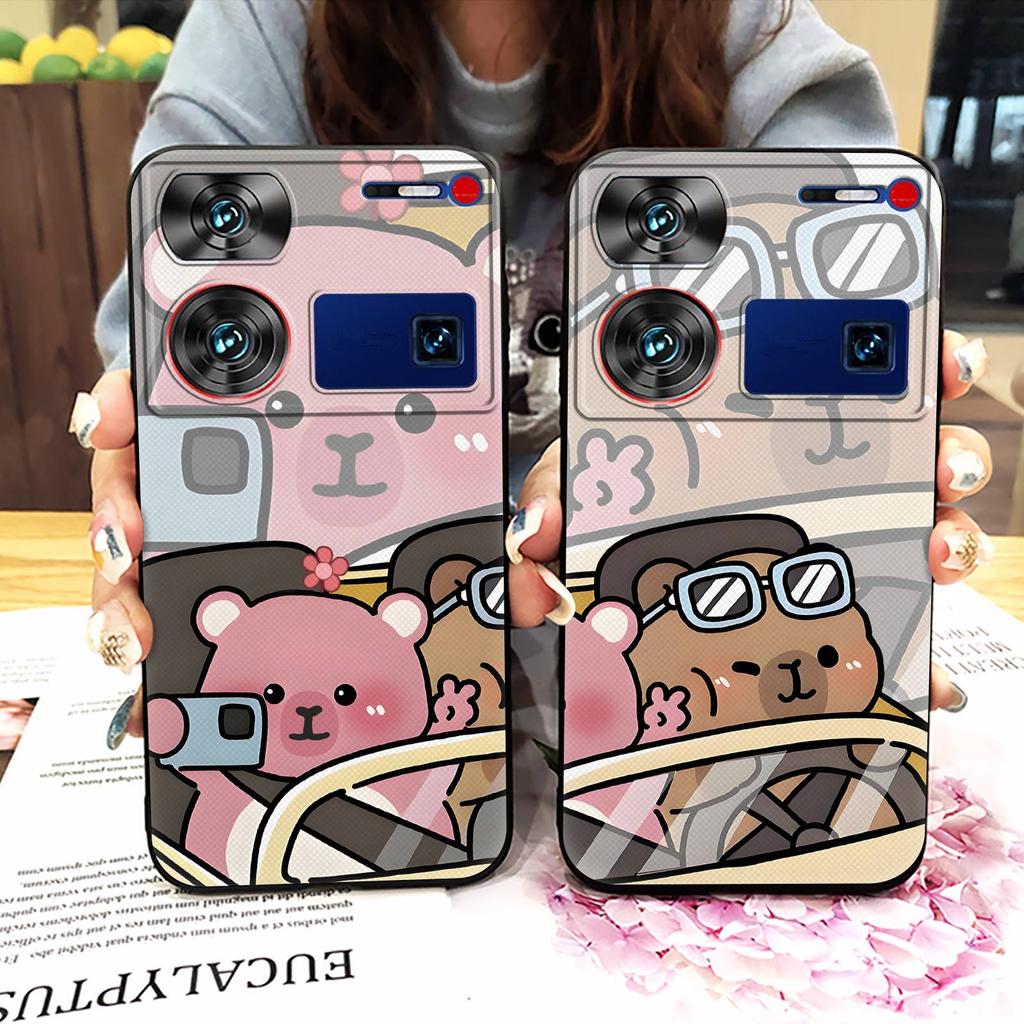 Nárazuvzdorné pouzdro na telefon Pouzdro na telefon Pro ZTE Nubia Z60 Ultra TPU Graffiti Módní design Pár Ochranné Protiprachové Roztomilé