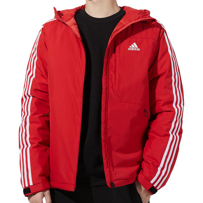 Adidas Down Jackets Men's Red Hooded Moderate Other H23082