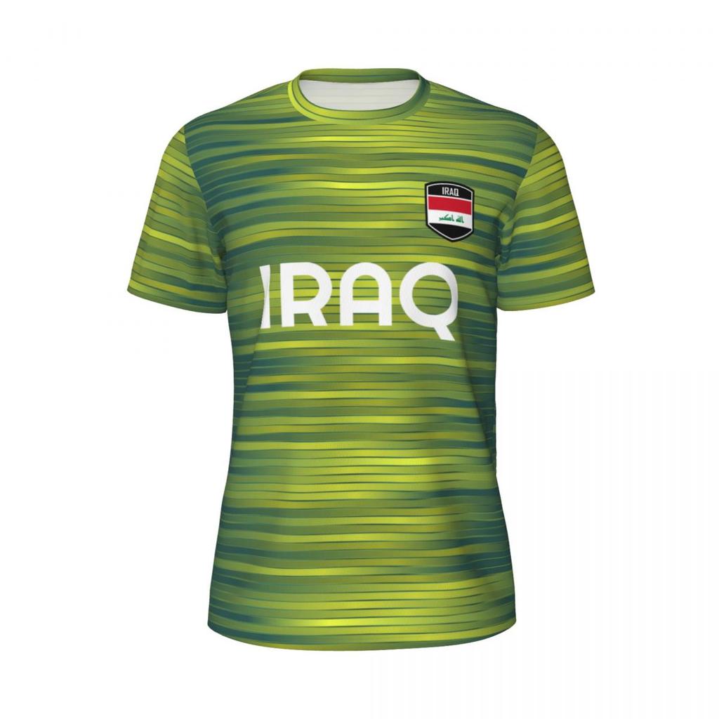 IRAQ Flag 3D potištěné tričko Pánské léto Síťované tričko s krátkým rukávem Pro fanoušky fotbalu Běh Kolo Tenis Fitness