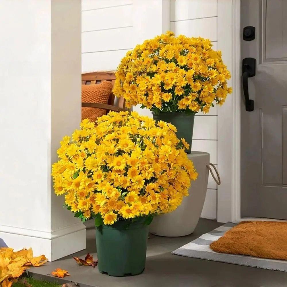 5 Bundle High Fidelity Gradient Artificial Daisy Bouquet  DIY Flower Arrangement