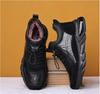 black Genuine Leather Wool Men Winter Shoes Cow Leather Super Warm Size 38~44 Winter Boots Non-Slip Snow Boots