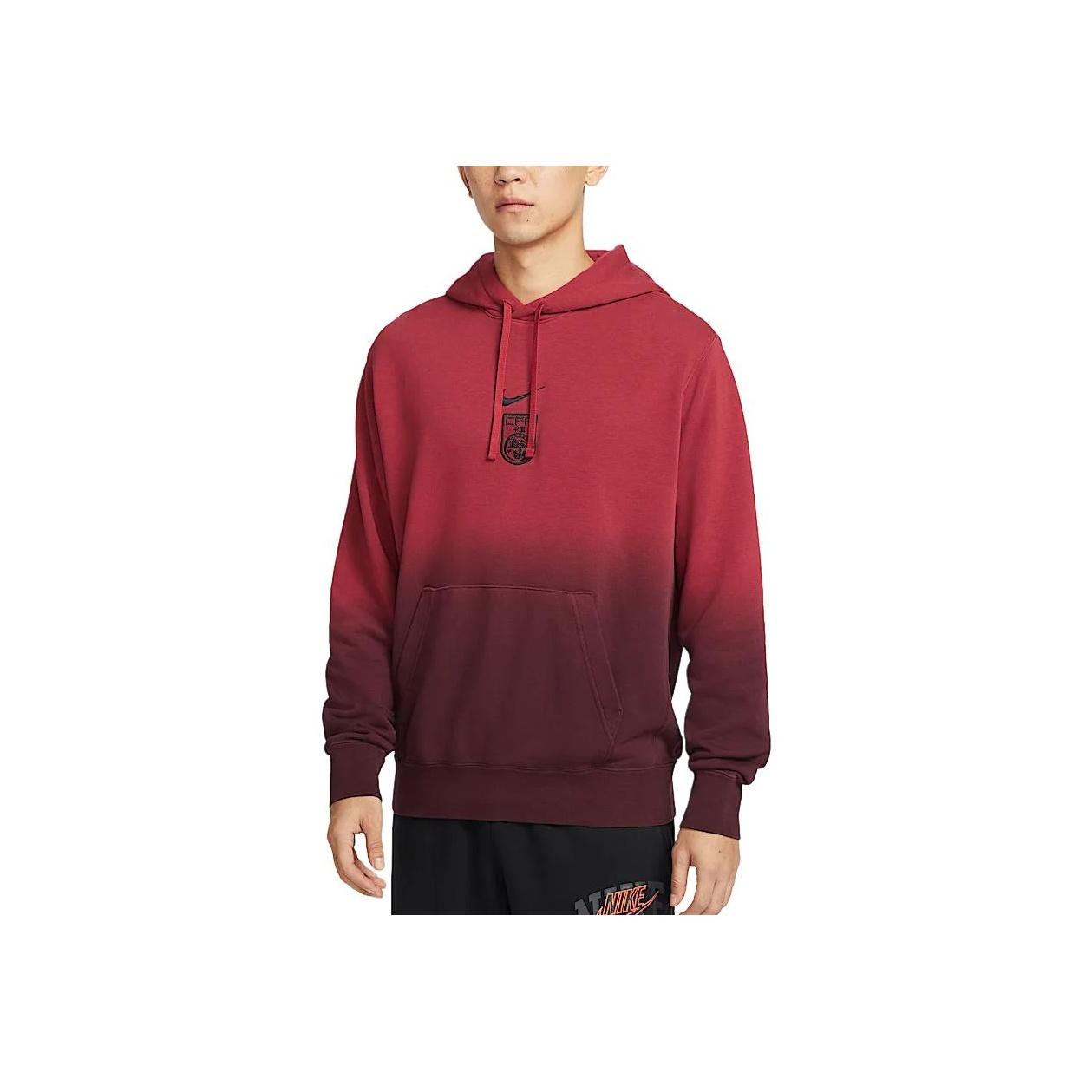 

Nike Fashionable Comfortable Pullover Hoodie Long Sleeve Sweatshirt Men sweatshirt Deep-Team-Red FJ7334-613 M