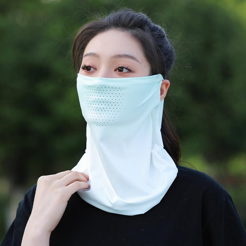 Gradient Colors Breathable Soft Ice Silk Uv Sun Protection Face Mask Summer Outdoor Cycling Hiking Unisex Face Scarf