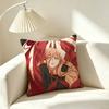P-Power Chainsaw Man Anime  Square Double-Sided printed Pillow Case Bedroom Bedside Pillow Sofa Cushion Cover