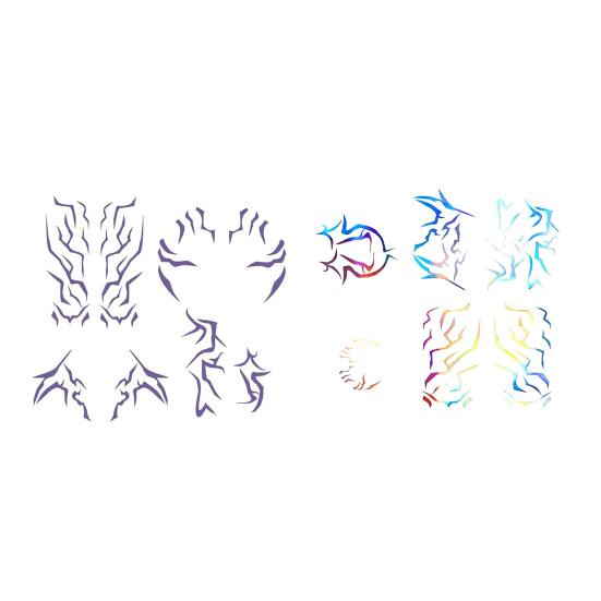 Temporary Tattoo Stickers Waterproof Body Art Long-lasting Cosplay Tattoos Stickers for Parties Festivals Concerts Role Playing Props