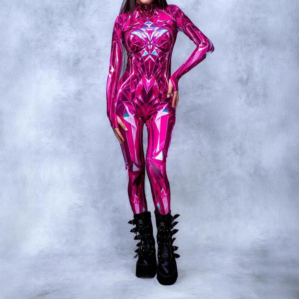 Fantasy Theme Cosplay Bodysuit With 3d Digital Print For Adult Costume Events