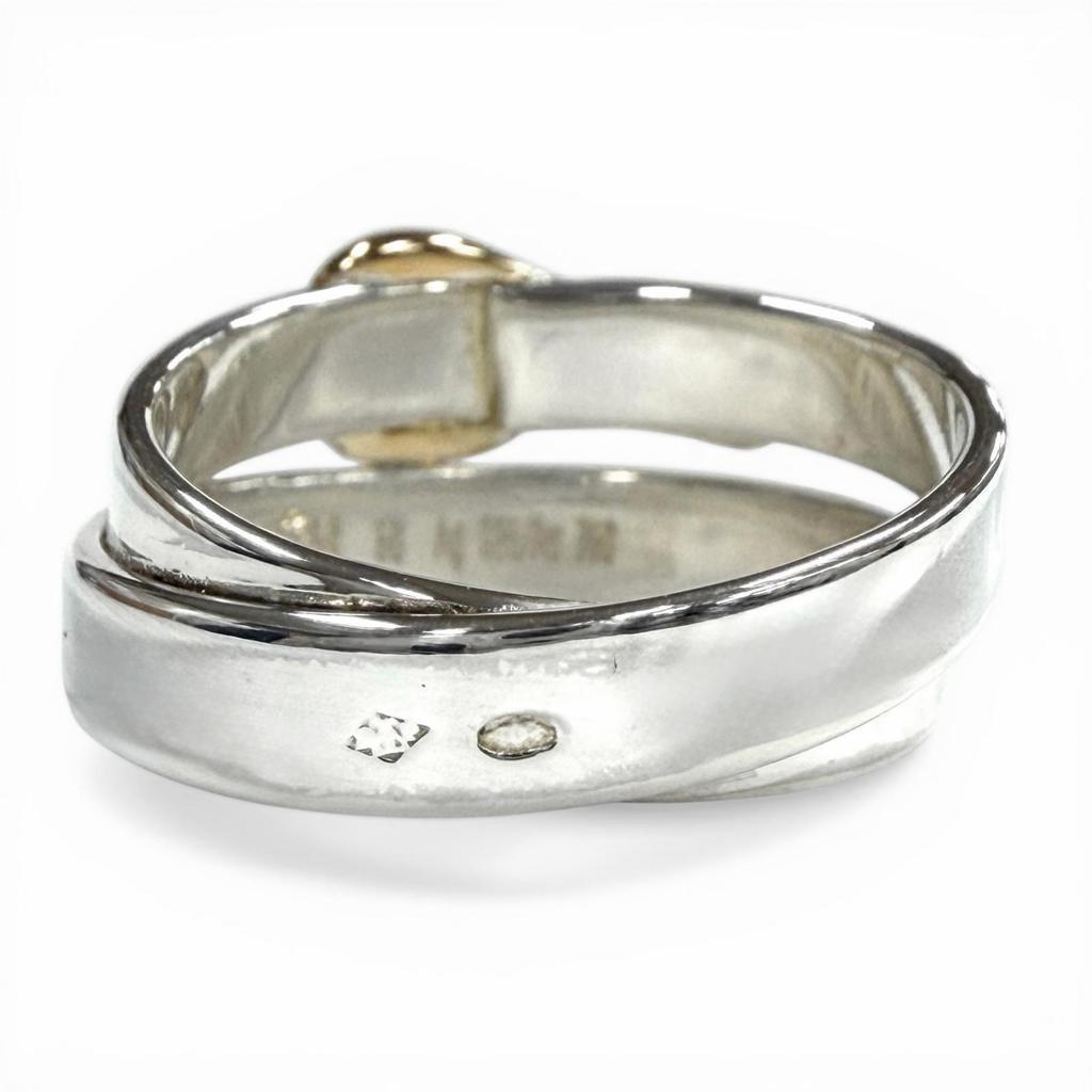 Excellent HERMES Ring Double true ring Silver 925 Women 50 Used