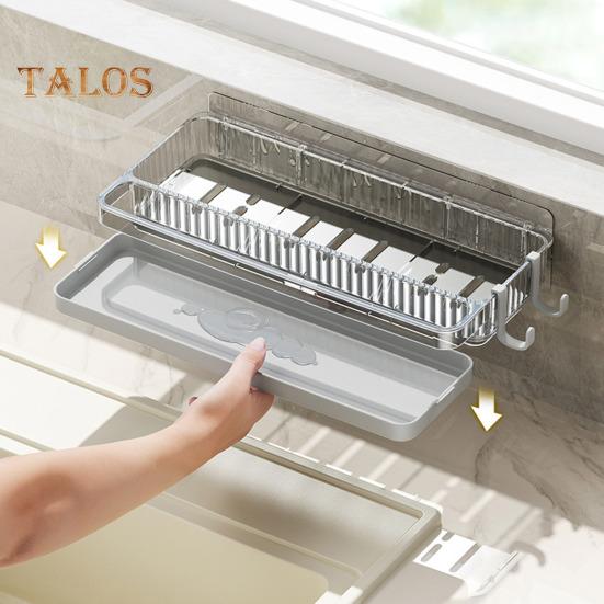 Nástěnná kuchyňská houbička věšák na ručníky Antikorozní multifunkční nastavitelný úložný organizér Prostorově úsporná koupelna