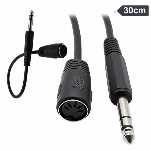 Rosebe 5-Pin MIDI DIN To 5-Pin Female Cable for MIDI Keyboards, XLR Microphone Cable, Rosebe DIN To Dual 6.35mm Male Microphone Cable, 30cm