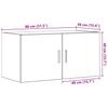Wall Cabinet for Living Room, Wall Storage for Entrance Wall, Wall Decoration Storage Cabinet, 80x39x40 Cm
