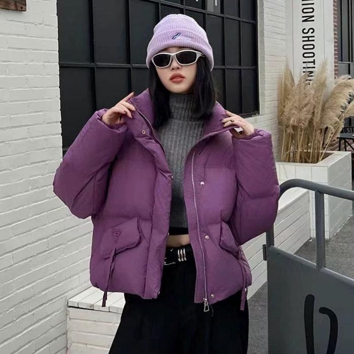 Short bread jacket down jacket women's small stand-up collar warm loose casual versatile temperament winter coat