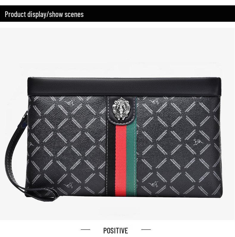 Luxury Men's Business Casual Clutch Bag - Stylish Large-Capacity Envelope Handbag