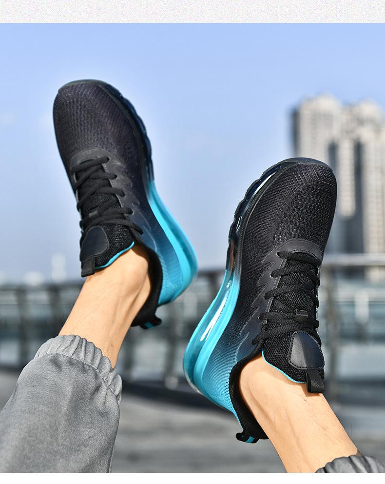 Herren Flyknit Mesh Laufschuhe mit Luftpolsterung & weicher Sohle - Lässig, leicht, trendiges Sommer-Schuhwerk für Marathon & sportliche Aktivitäten.